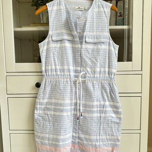 Vineyard Vine's Chambray Striped Drawstring Tank Dress or Coverup size 6